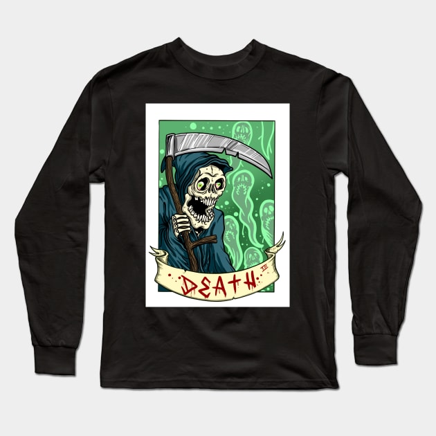 Death tarot card Long Sleeve T-Shirt by Brownlazer